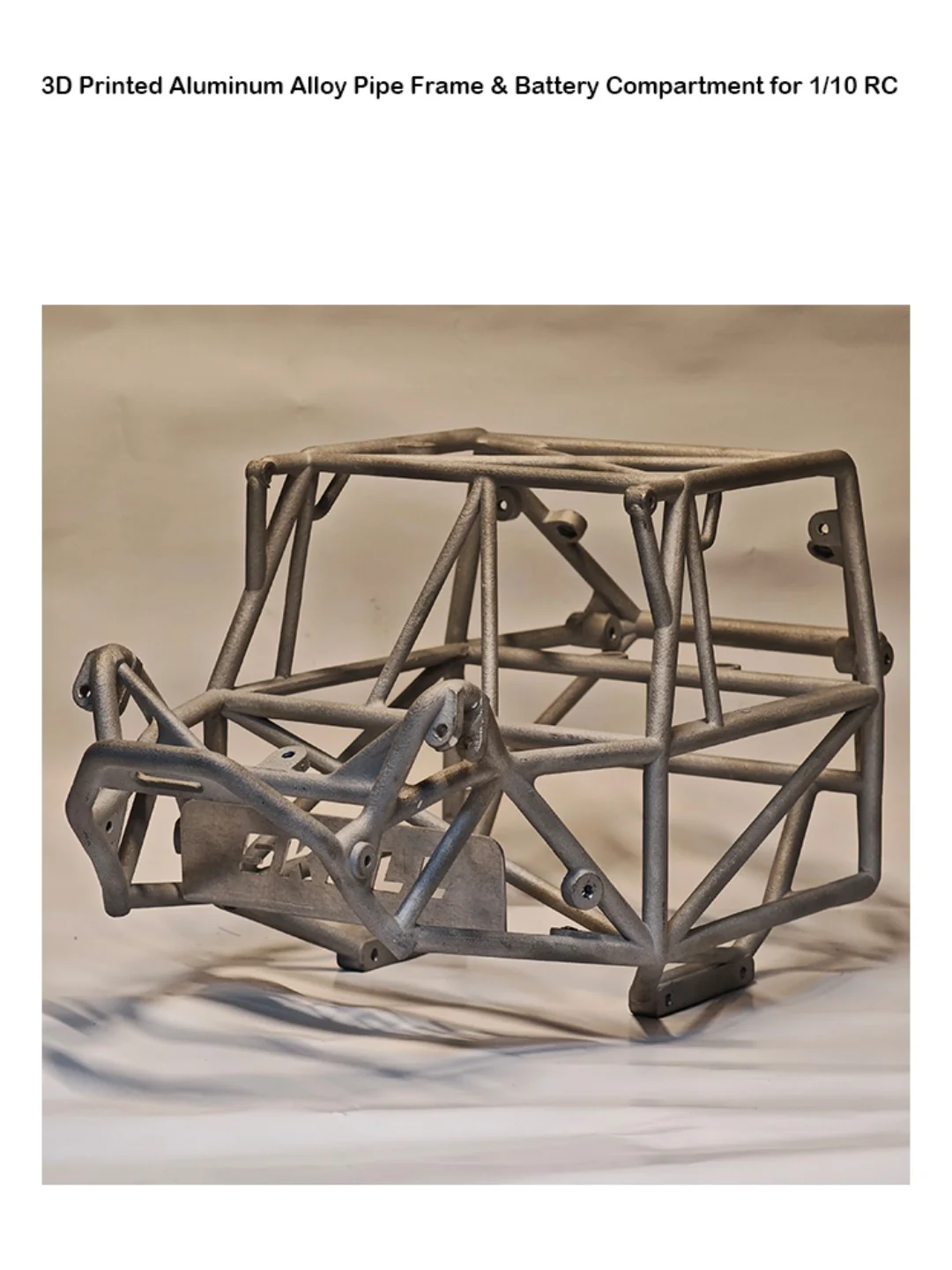 「SKULL」SCX10 VS4-10 3D Printed Aluminum Alloy Pipe Frame & Battery Compartment for 1/10 Rock Crawler