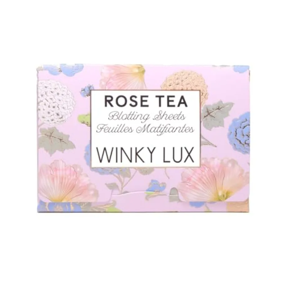 

Rose Tea Oil Blotting Sheets Shine Control Blotting Papers in Travel Compact, Instantly Absorb Oil and Reduce Shine Without Dis