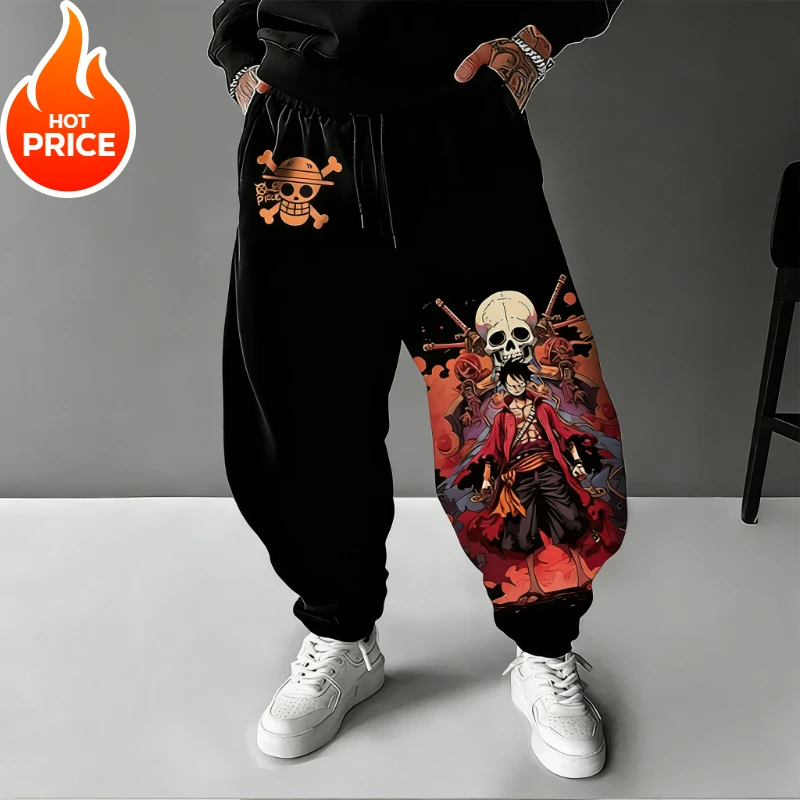 Anime One Piece Luffy Harajuku Männer Vintage Winter Sport Hosen Streetwear Übergroßen Frauen Casual Leggings Jogginghose Unisex Bot