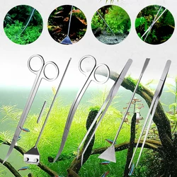 Aquarium Tank Aquascaping Tools Aquarium Scissor Tweezers Tool Stainless Steel Aquatic Plants Set for Aquarium Maintenance