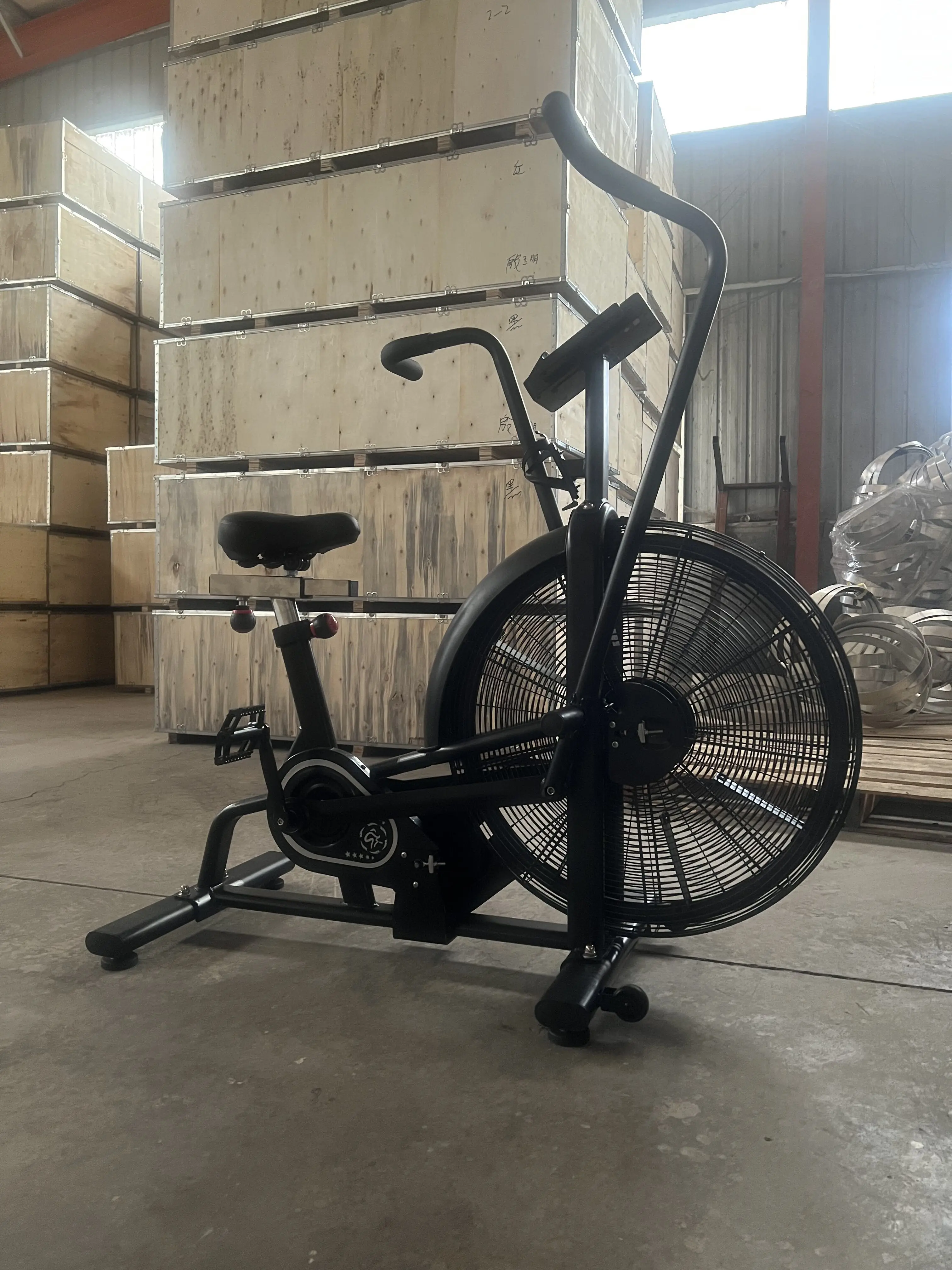 YG-F002 YG Fitness Commercial Air Bike, Indoor Fan Exercise Stationary Bicycle for Gym Club HIIT Full Body Cardio Training