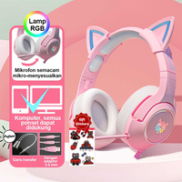 ONIKUMA K9 Wired Headphones With RGB Lighting Flexible HD Mic Gaming Headsets Gamer Surround Computer Earphones For PC PS5 Gamer