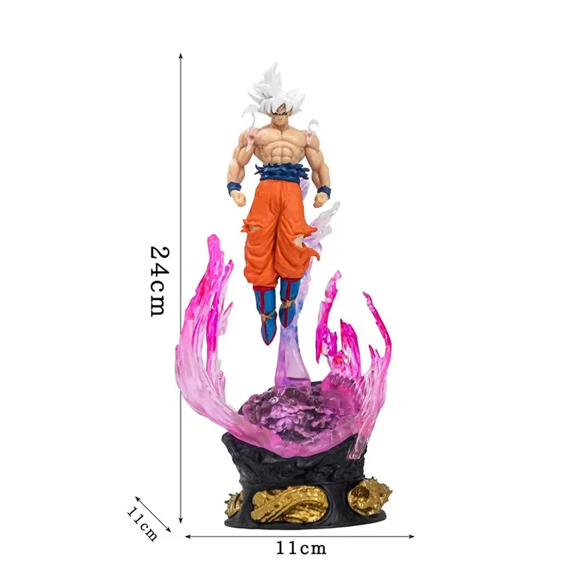 25cm Dragon Ball Anime Figure Son Goku Ultra Instinct Super Saiyan Figurine Statue Pvc Statue Model Collection Toy Kids Gift