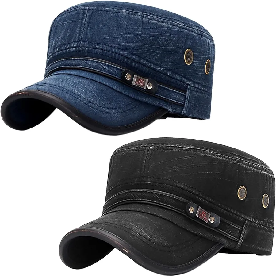 قبعة كاديت للجيش مكونة من قطعتين قبعة مسطحة للجنسين قبعة عسكرية للنساء والرجال #1