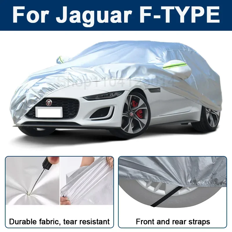 

Outdoor Full Car Cover For Jaguar F-TYPE with Reflective Strips Waterproof Snowproof Dustproof UV Protection Auto Accessories