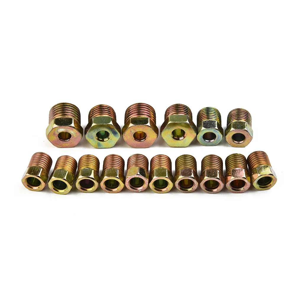 

25Ft 3/16 Car Brake Line Kit Steel Tube Roll Silver Flexible With 16*Fittings Pipe Nut & Connector Anti-corrosion