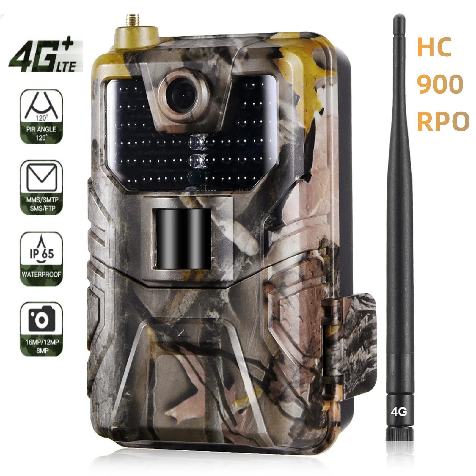 

Hunting Camera HC-900pro Night Vision Outdoor 4G with App Remote Control Trail Camera 4k Video 36MP Photo Live Show Wildlife