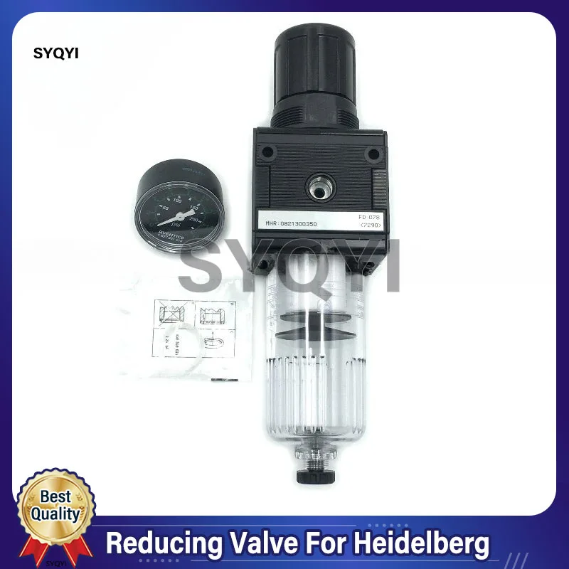 00.580.4443 00.580.3913  Reducing Valve For Heidelberg 0821300350 PM74 SM74 Reducing Valve With Air Gauge Printing Parts