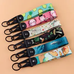 Mushroom Short Rope Wrist Strap Lanyard for Keys USB Badge Holder Tags Keychain Key Ring Holder Phone Accessories Gifts