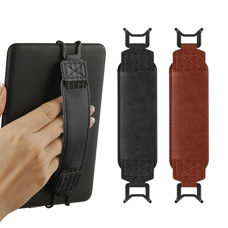 

Кожаный ремешок-держатель для планшетов 6-11 дюймов, ручка-подставка, защитный ремешок для iPad, Kindle, Kobo, Voyaga, EReaders, 1 шт.