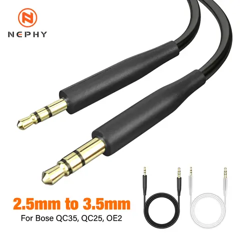 3.5mm To 2.5mm Jack HIFI Audio Cable For JBL AKG Bose QC45 Headset Speaker Phone Laptop Car TRS Adapter 2.5 3.5 mm AUX Cord 1.5m