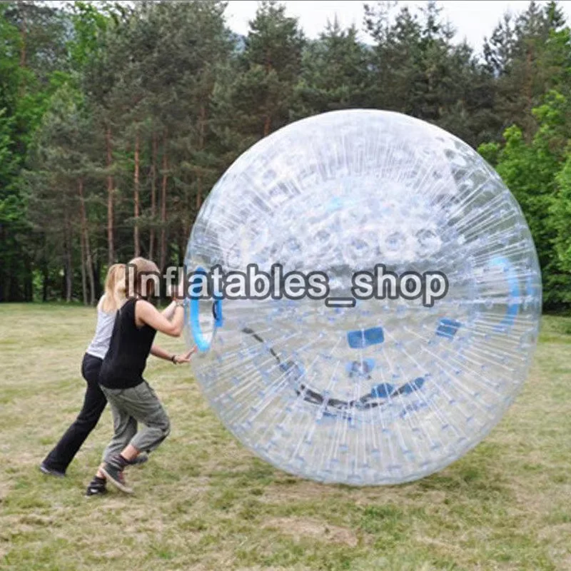 Giant Transparent Adult Inflatable Zorb Ball / Body Zorb Ball For Outdoor Grass Game 2.5m Diameter