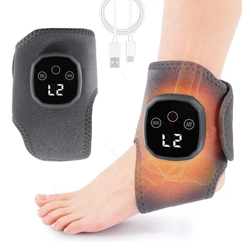2026 New Electric Cordless Ankle Massager Hot Compress Ankle Foot Brace Wrap Warmer Wrist Tenosynovitis Vibration Relaxation 1