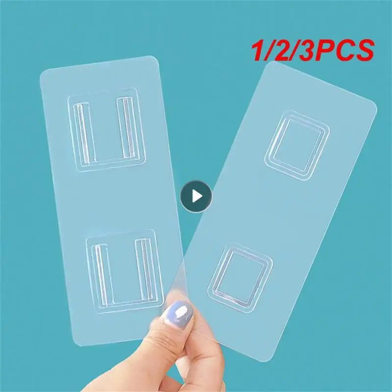 1/2/3PCS Reusable Hanging Shelf Strong Non-marking Home Storage Transparent Hanger Support Seam Adhesive Seamless Adhesive Hooks