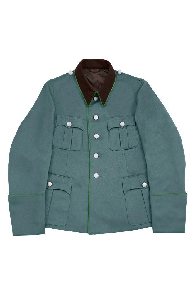 Chaqueta túnica modificada de Oficial General de Policía Alemana, gabardina, 5 botones, WWII, GUDK-B011