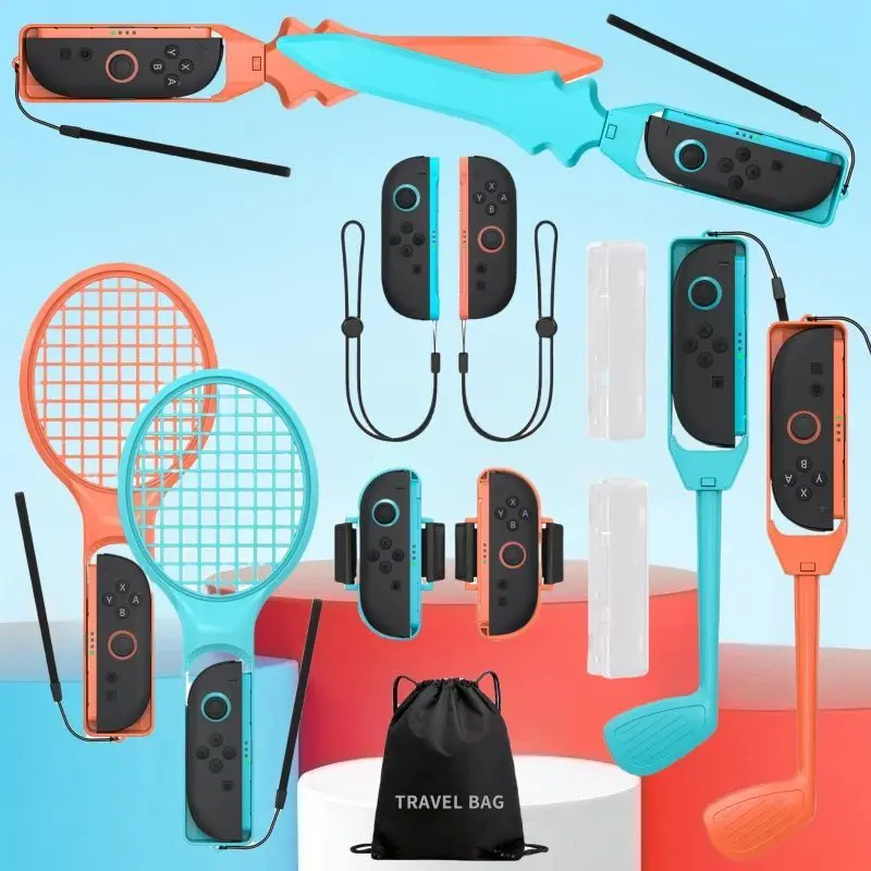 Switch 2 Sports Accessories 13 in 1 Bundle for Nintendo Switch 2 Sports Games Family Sports Party Pack Accessories Kit