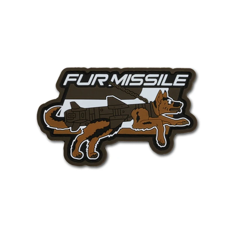Parche táctico militar PVC – Perro con rifle de combate - imagen 4