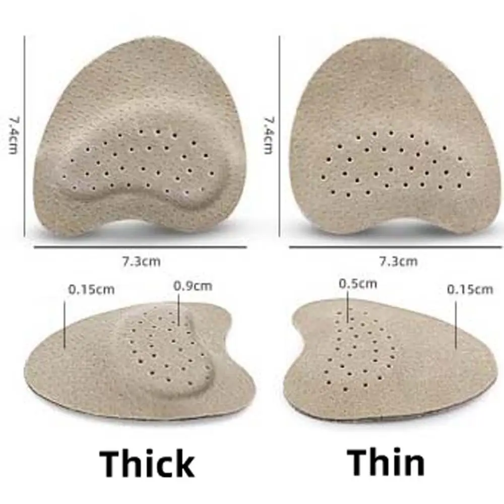 Orthopädische Half Yard Einlegesohlen High Heel Schuhe Komfort Polsterung Fußgewölbe Pad Leder Massage Einlegesohlen Vorfuß Pads Heels Patch