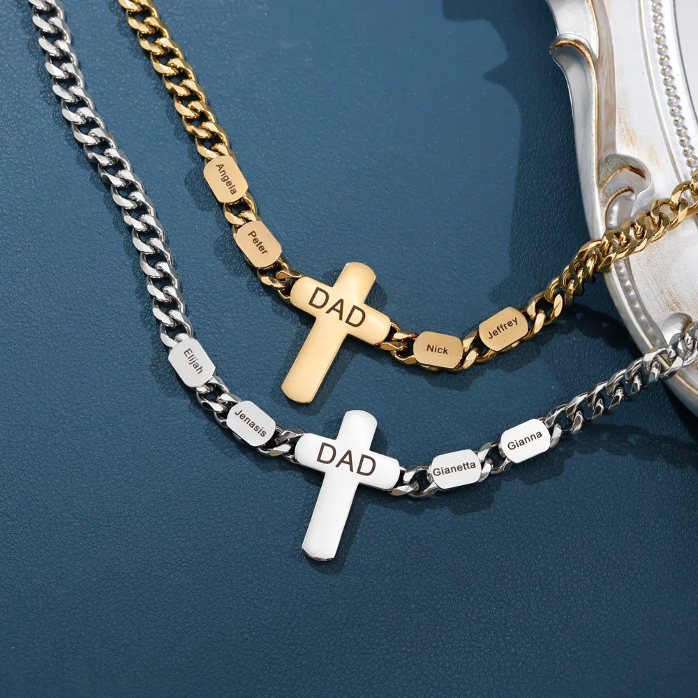 Cross Necklace Gift Gifts for Boyfriend Husband Dad Grandpa Stepdad Valentines Day Father's Day Gifts Necklaces Gifts