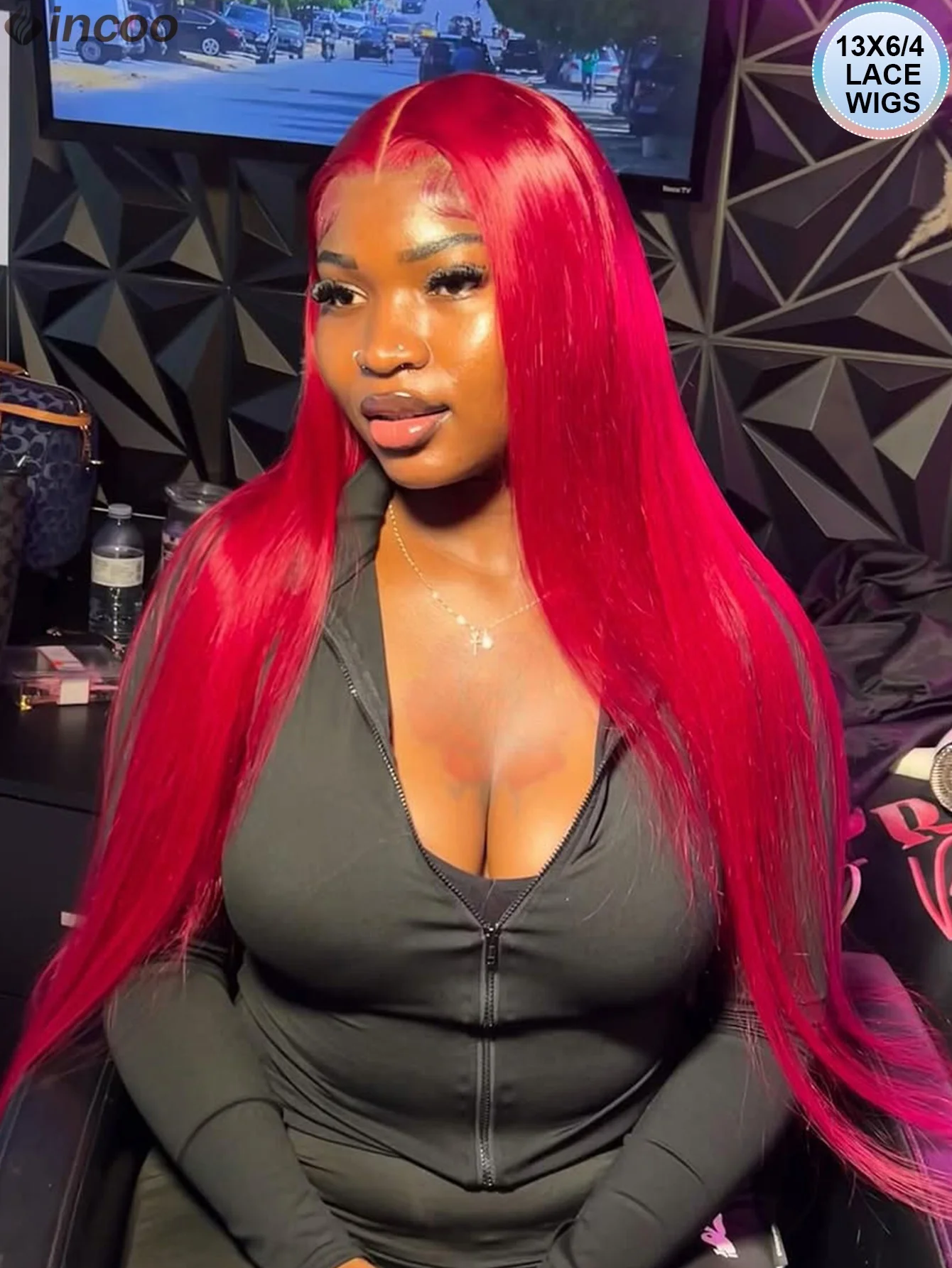 

Горячий Красный Бордовый 13X6 13X4 Hd Парик из натуральных волос на кружеве Прямые парики на фронтальной части шнурка для чернокожих женщин 99J Цветные парики Предварительно выщипанные