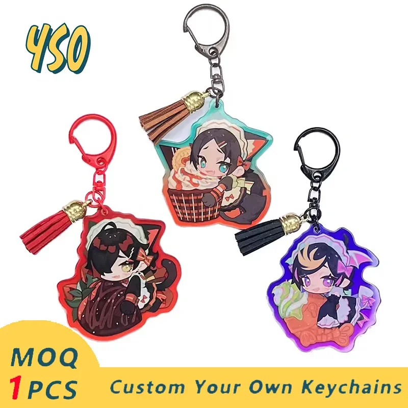 YSO Anime Couple Keychains Car Standee Women Home Decoration Cartoon Stande Friends Gifts Stand