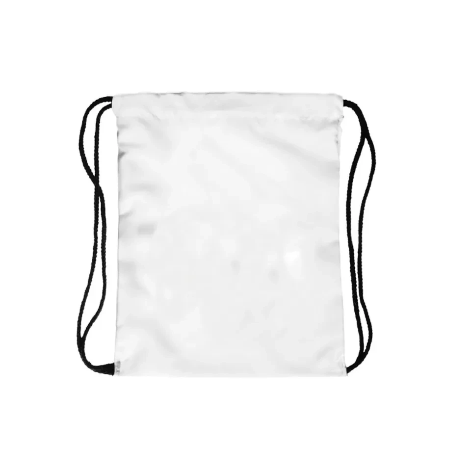 Promotional White Black Rope Unisex Drawstring Bag For Printing  Blank Backpack Drawstring Bag For Kids