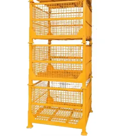 dh- Duty Steel Mesh Folding Storage Cage Collapsible Metal Warehouse Container Medium Duty Wire Container Mild Steel%