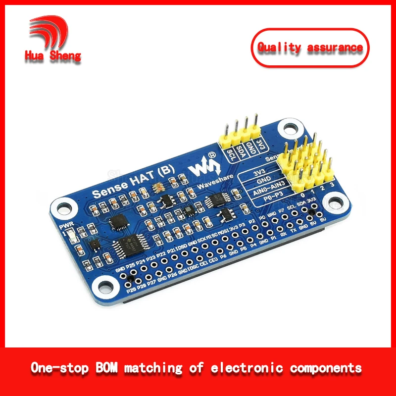 Raspberry Pi Expansion Board with 10-Axis (Gyro/Acceleration/Magnetometer)/Barometer/Temperature and Humidity/Color Recognition/