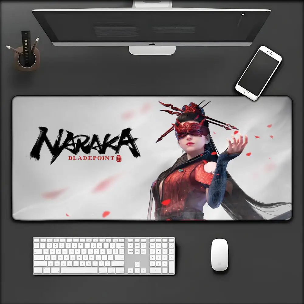 

Mouse Pad Mouse Pad Gamer Large Size Office Naraka Games Desk Protector Bladepoint Martial Mat PU Leather Waterproof Mouse Pad