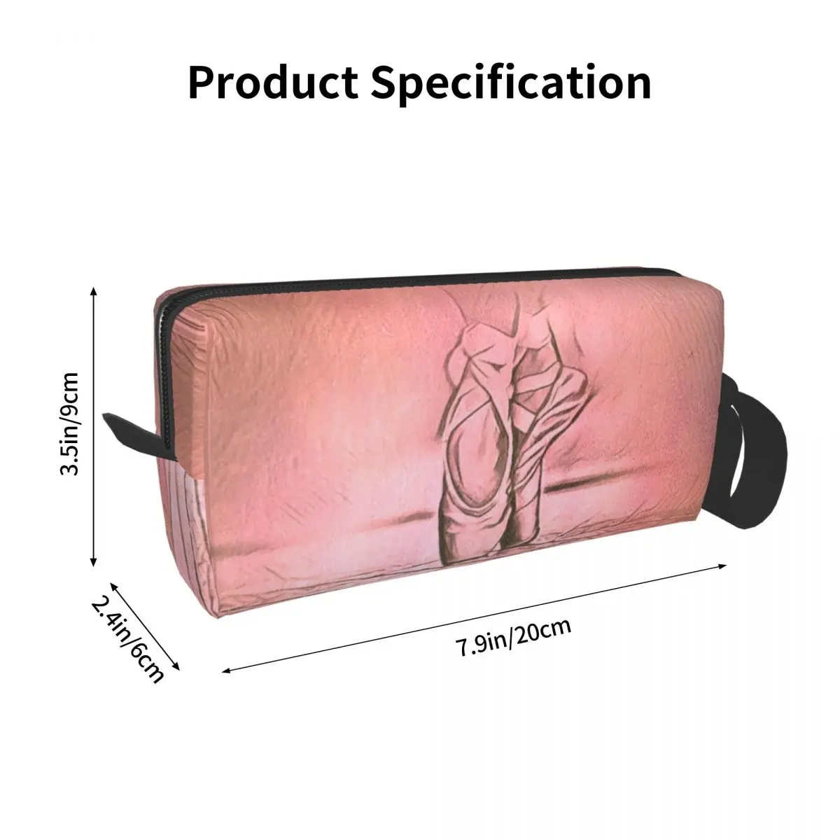 Travel Ballet Shoes Pink Toiletry Bag Portable Ballerina Dancer Makeup Cosmetic Organizer Women Beauty Storage Dopp Kit Box