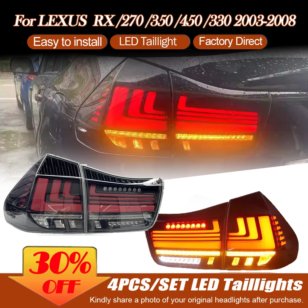 LED Taillights for Lexus RX RX270 RX350 RX450 RX330 RX440H 2009-2015 Tail Light Assembly Running Lamps Start Dynamic Turn Signal