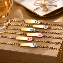 Edelstahl personal isierte Name Segen Armband Jubiläum Korrosion Tropfen Gummi Biegung Armband, ein Geschenk der Liebe von den Eltern