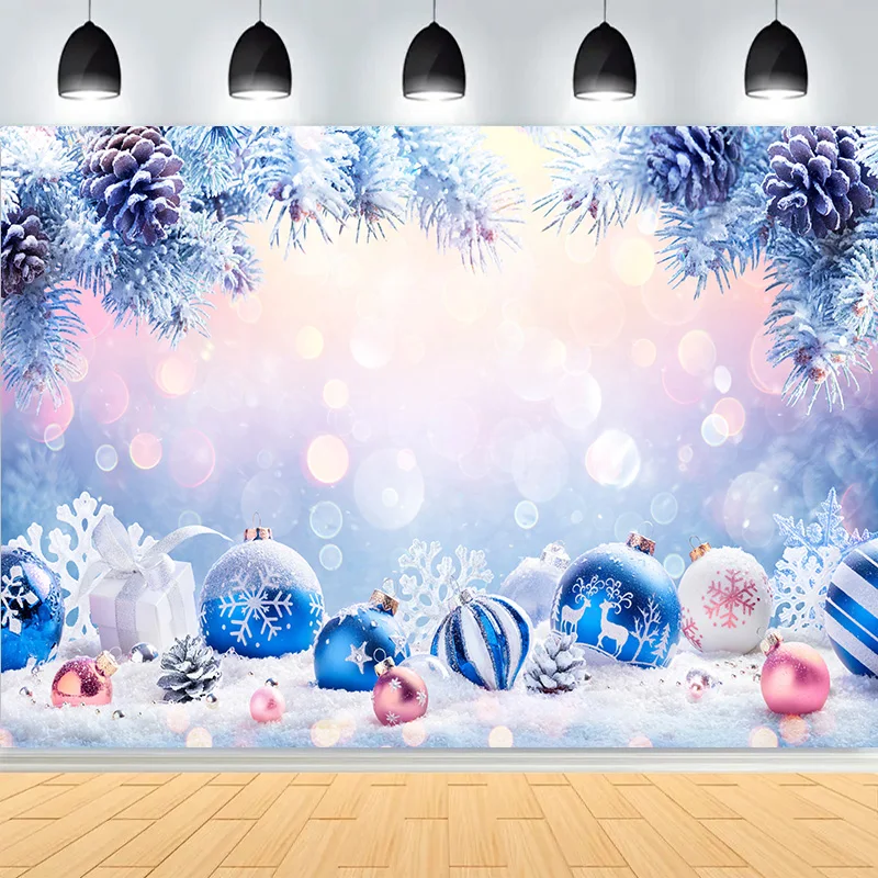 Christmas Day Fireplace Photography Backdrops Prop illustration Window Living Room Interior Village House Theme Background HK-01