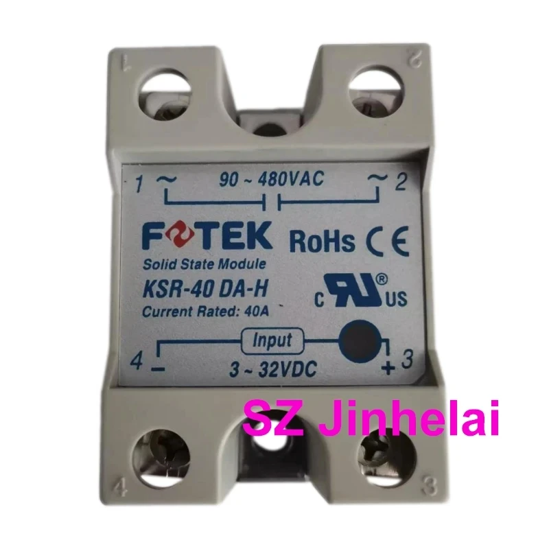 Authentic Original FOTEK Single-phase Solid State Relay Module KSR-10DA 25DA 40DA 50DA 75DA -H 40DAE