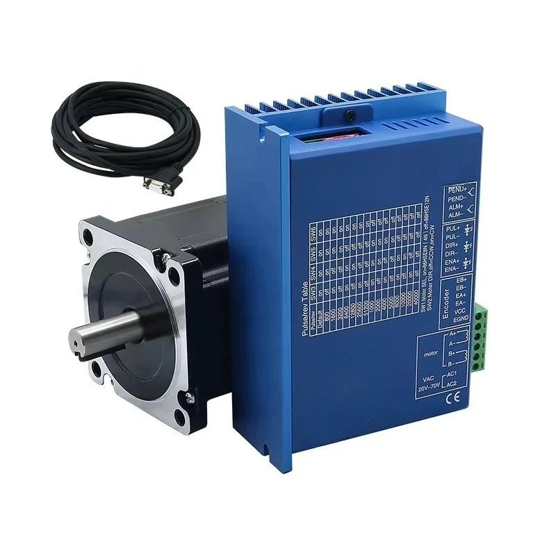 Stepper Motor and HBS86 Kit for High Efficiency Operations Nema 34 Hybrid Closed Loop 8.5nm