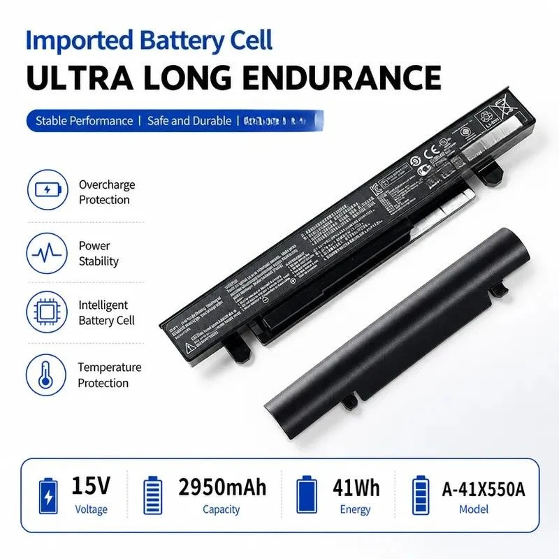 A41-X550A High Capacity Durable Laptop Battery for ASUS X550A X550C X550V Replacement Notebook Power Supply