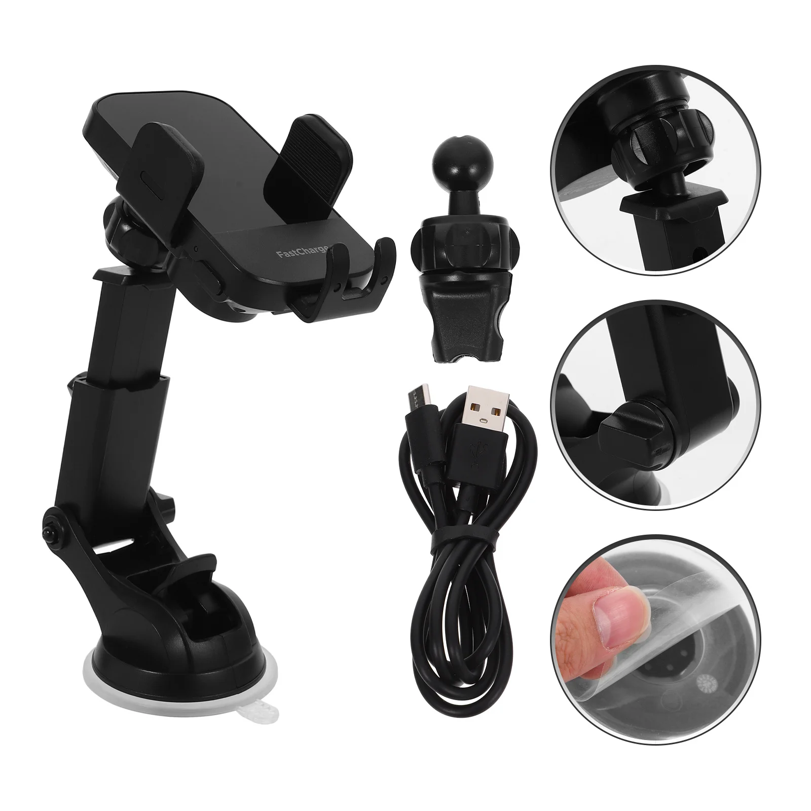 

10W Wireless Car Phone Holder Auto Sensing 88Mm Width Heat Dissipation Charging Indicator Dashboard Mount Air Vent Stand
