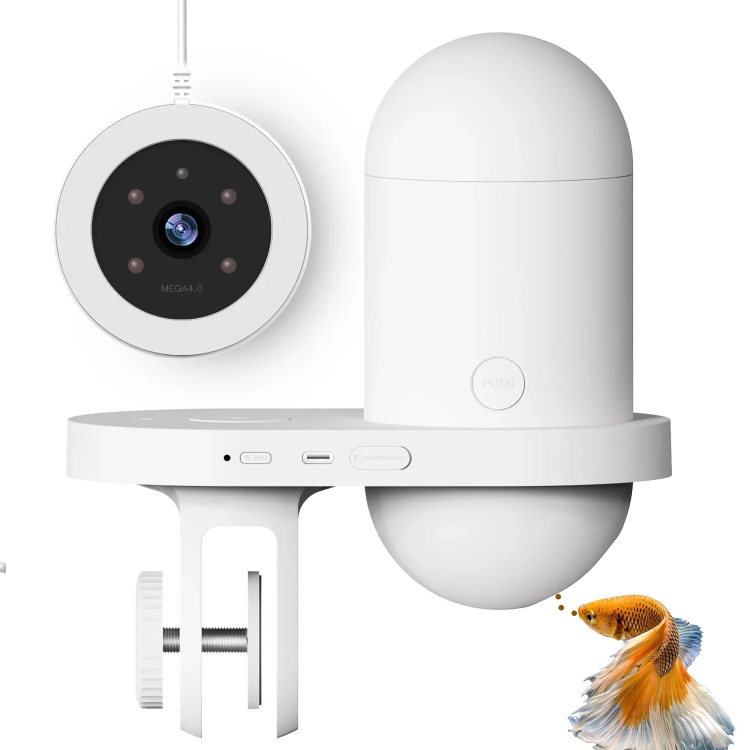 Visual Automatic fish feeding app remote control ai intelligent fish feeder camera management tools