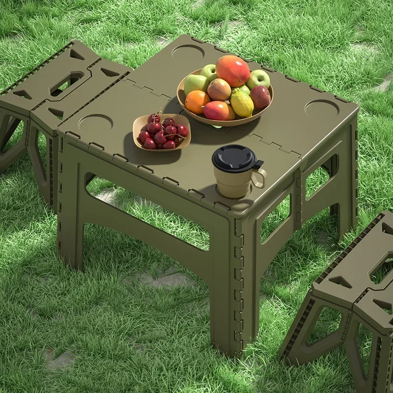 Outdoor Folding Table Portable Camping Plastic Tables Set Stall Small Table Simple Tables Picnics Equipment and Supplies