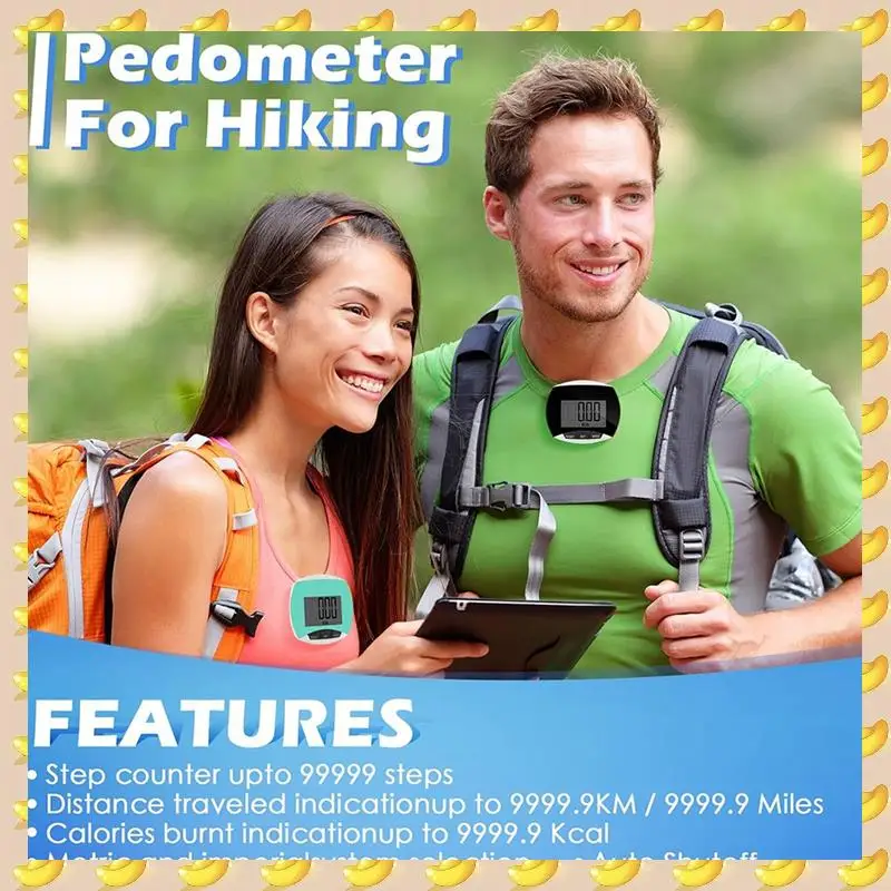 

A45U 9-Pack Simple Pedometer For Walking Step Counting, Portable Clip-On Step Tracker For Recording Calorie Consumption