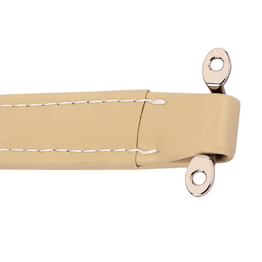

Guitar Amplifier Handle Strap Vintage Style Beige PU Reinforced Metal Bars Load Bearing Speaker Amp Cabinet Handle