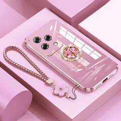 Honor200 Lite Case Luxury with Holder,Diamond Ring Case For Honor 200 Lite 5G Shockproof Case 200Lite pro Cover with Lanyard