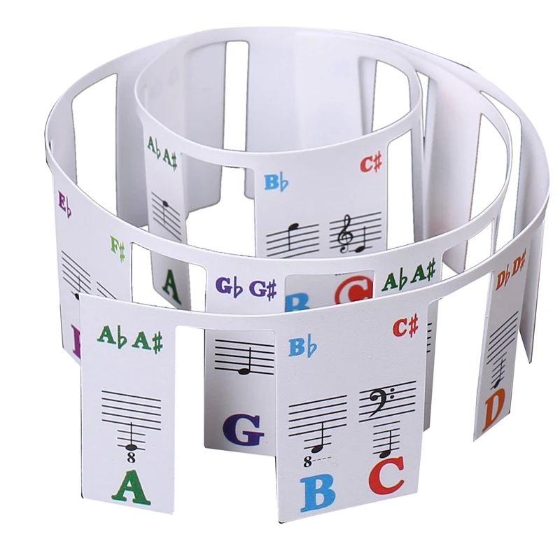 

Piano Keyboard Stickers Grand/Electric Piano Keys Stave Notation Note Strip Label Symbol For Beginners Students