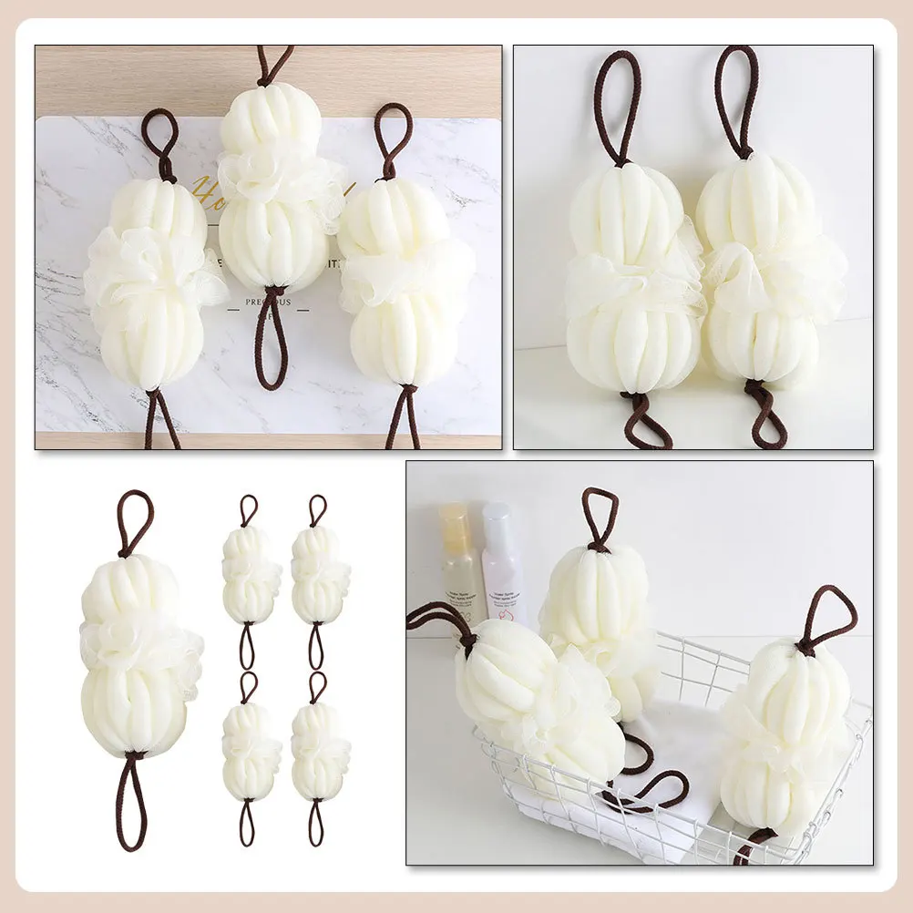 

5Pcs Bath Loofah Shower Sponges Soft Exfoliating Body Wash Puff Thick Foam Skin Cleaning Household Bath Scrubber Ball