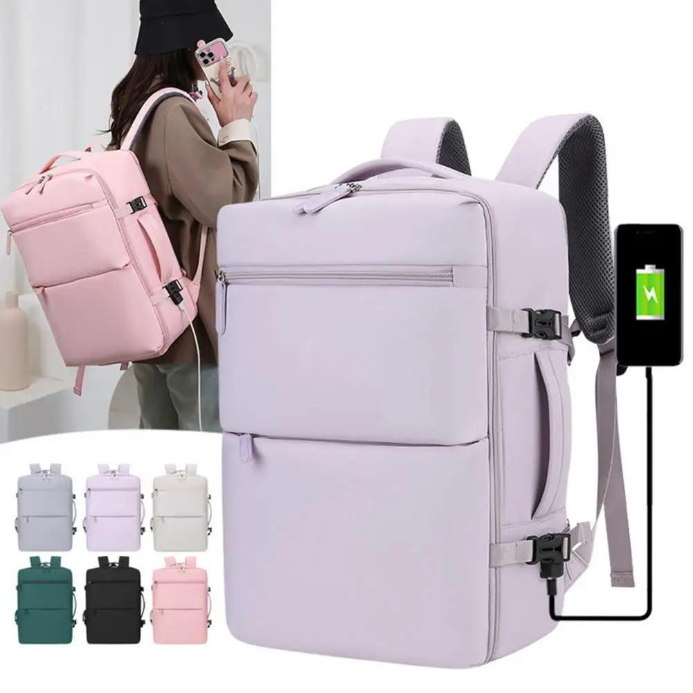 Waterproof Backpack with Shoe Compartment Expandable Travel Backpack with Usb Charging Port Approved Laptop Bag for Business