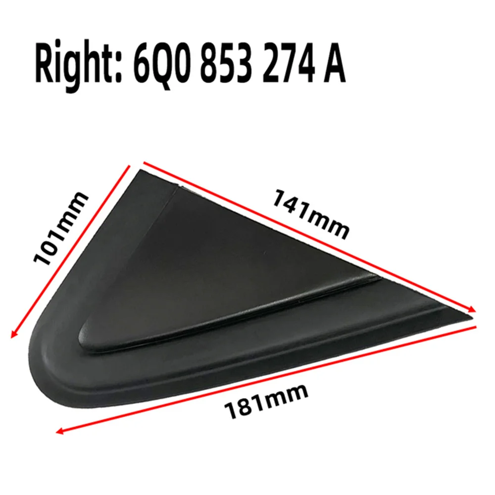 1pc/1Pair Rearview Mirror Cover Exterior Wing Triangle Rear View Mirror Trim 6Q0853273A 6Q0853274A For VW Polo 4 9N3 2006-2010