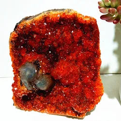 Natural stone Citrine Geode Quartz Crystal Cluster Home Room decoration display pierre naturelle Healing
