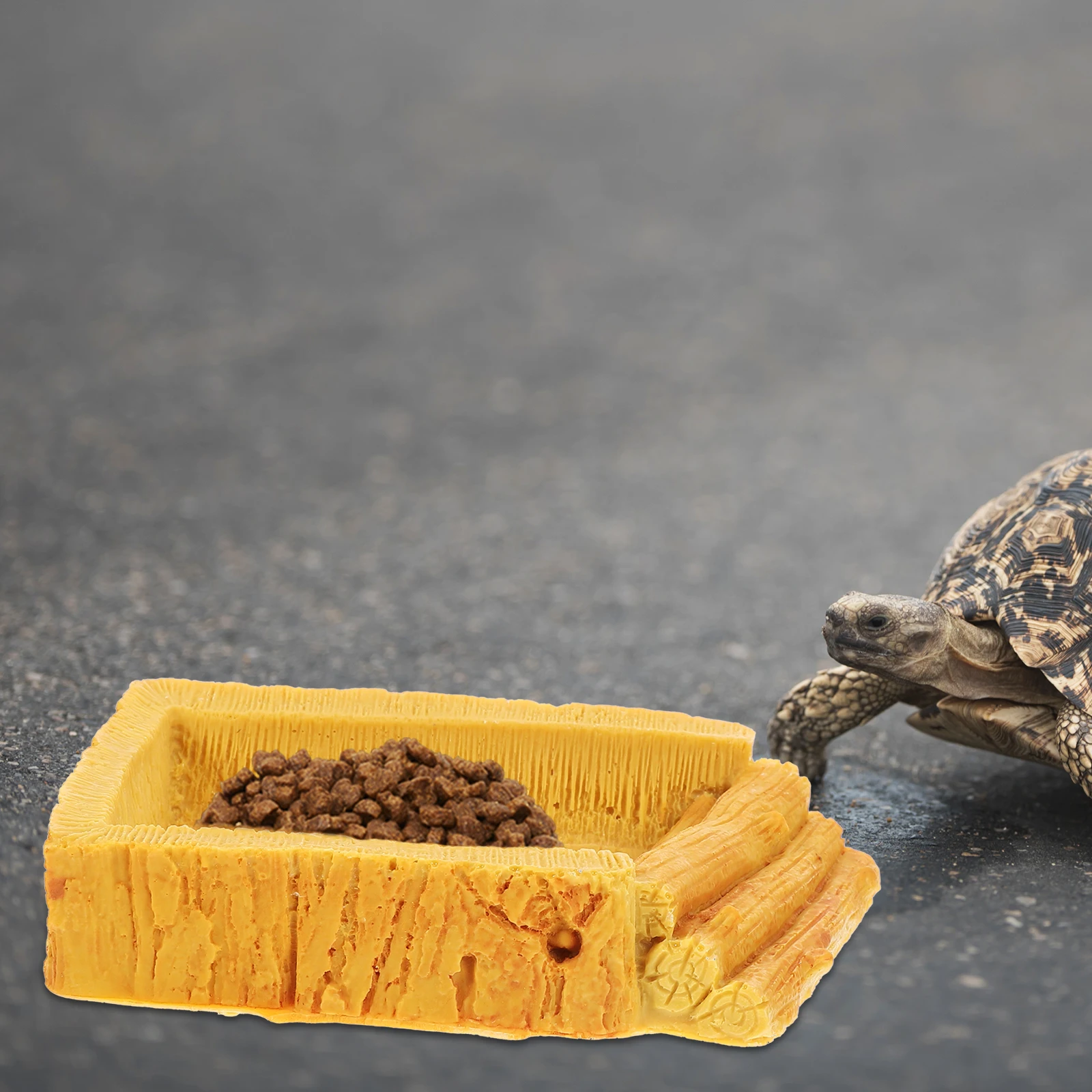 

Reptile Feeding Bowl Small Resin Waterproof Wear-Resistant Easy Clean For Lizard Gecko Tortoise Terrarium Accessories Pet