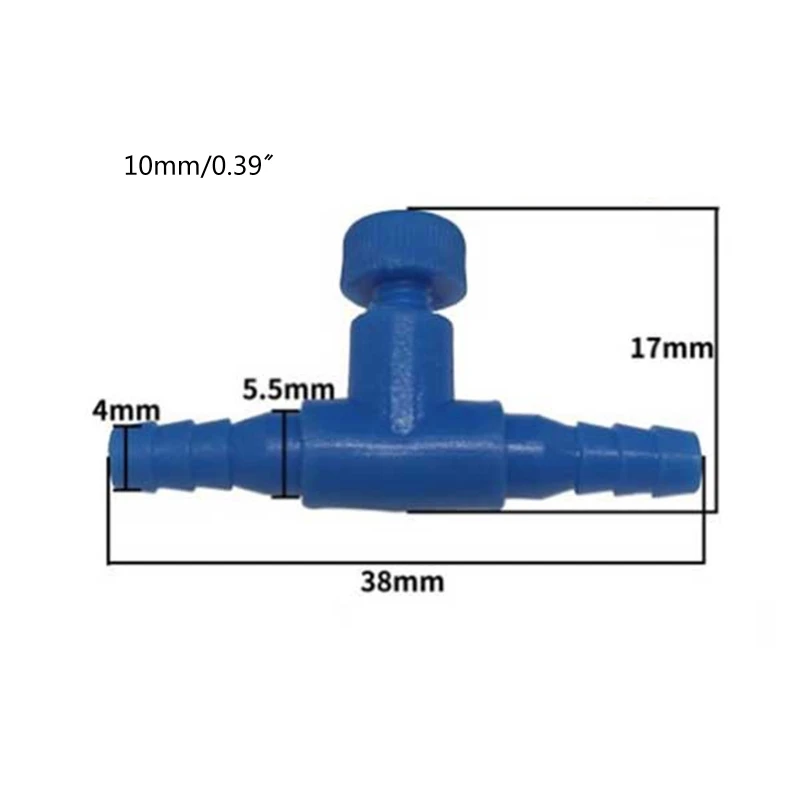 Plastic Fish for Tank Air Control Valves Aquarium Hose Connector 2 Way Adjustment Control Valves Accessories