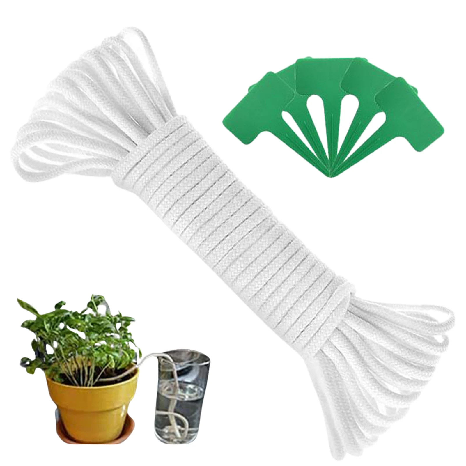 60ft/30ft Self Watering Capillary Wick Cord |Indoor Automatic Drip Watering System Plant Waterer Irrigation For Planters Pots